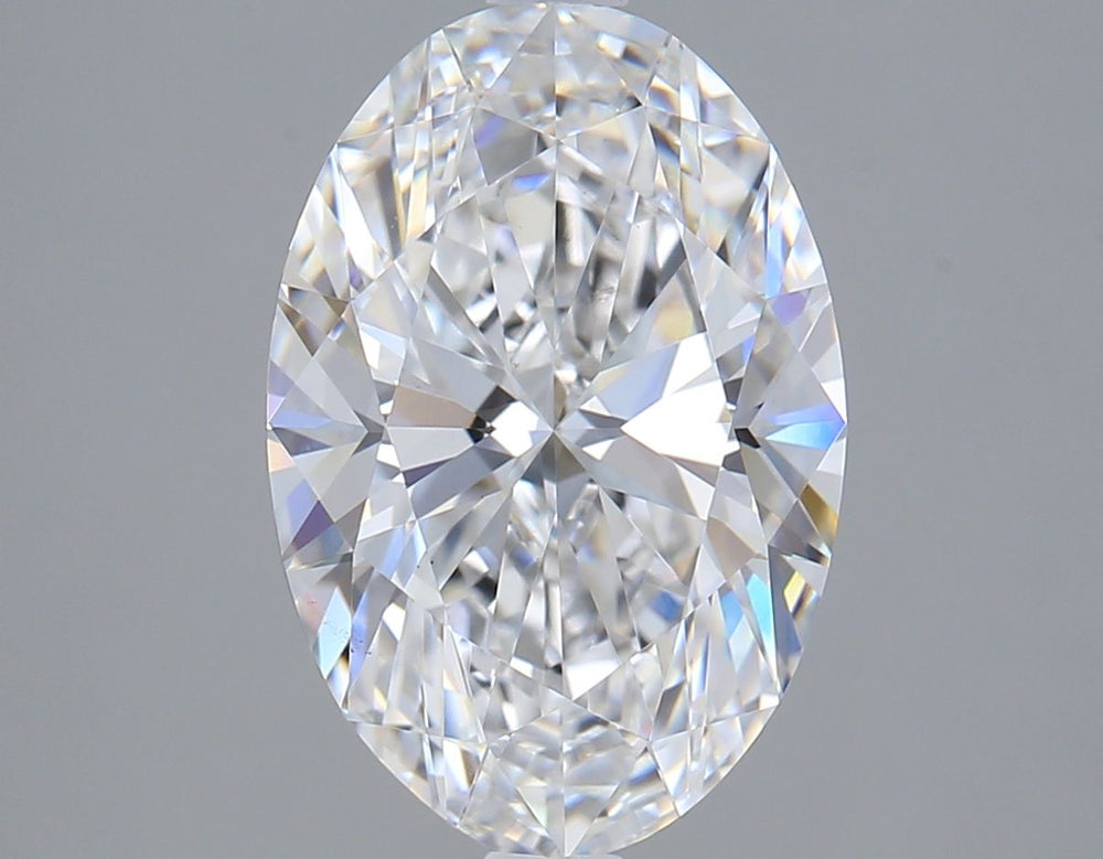 2.5 Carat Oval Lab Diamond with  Cut Diamond in 14KT  view 1
