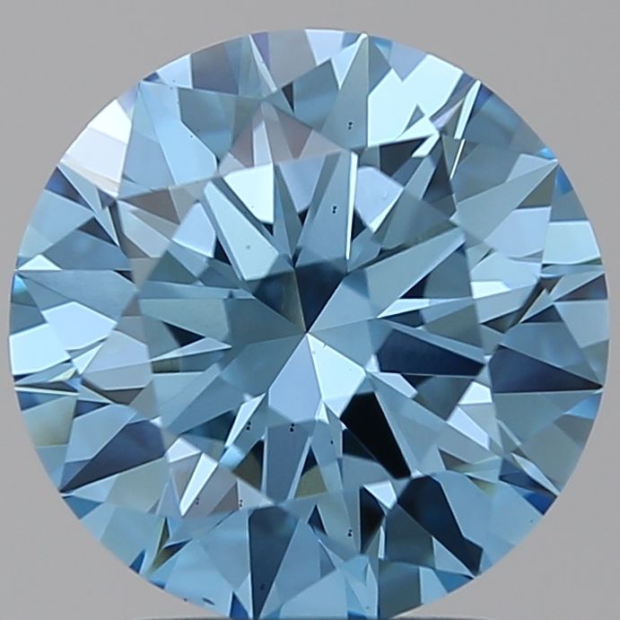 2.53 Carat Round Lab Diamond with  Cut Diamond in 14KT  view 1
