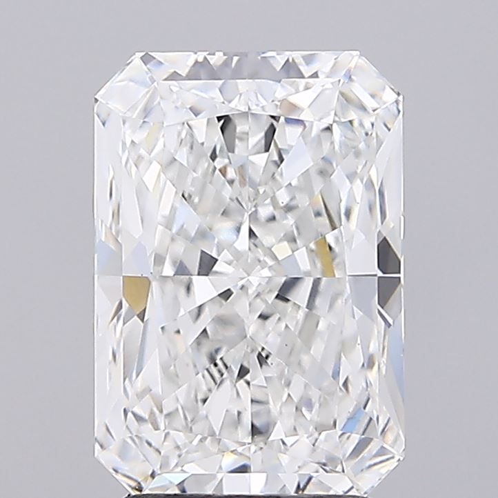 3.01 Carat Radiant Lab Diamond with  Cut Diamond in 14KT  view 1
