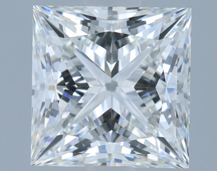 1.7 Carat Princess Lab Diamond with  Cut Diamond in 14KT  view 1
