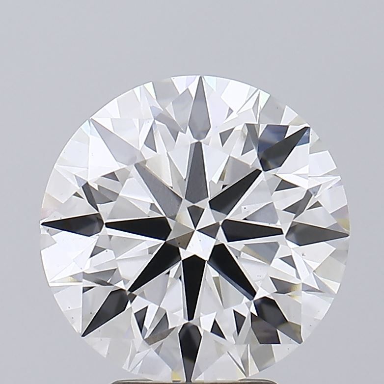 4.5 Carat Round Lab Diamond with  Cut Diamond in 14KT  view 1
