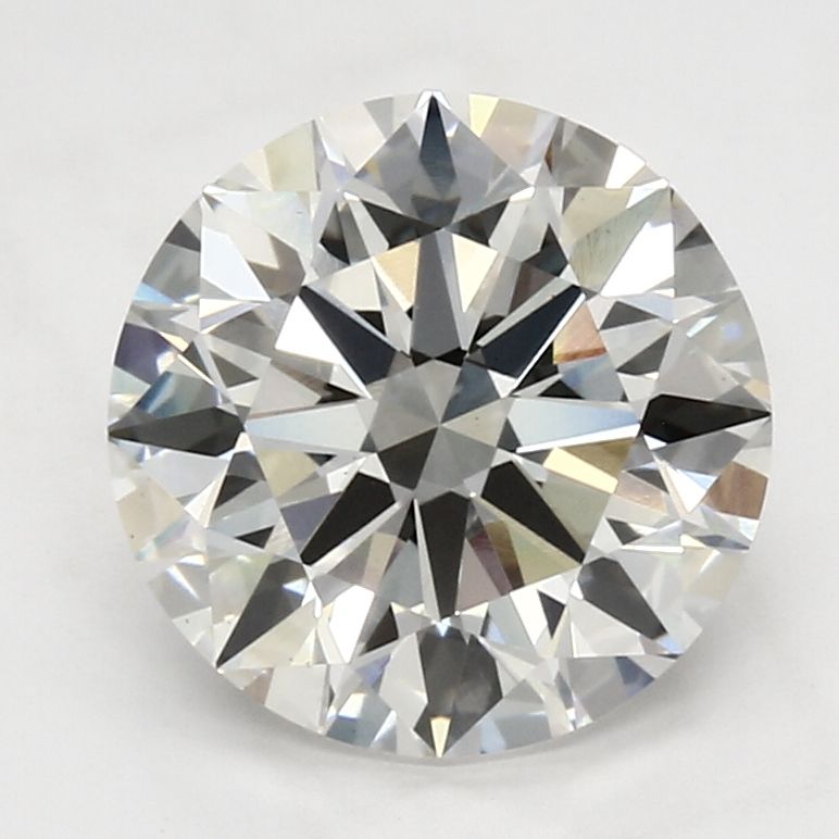 4.08 Carat Round Lab Diamond with  Cut Diamond in 14KT  view 1
