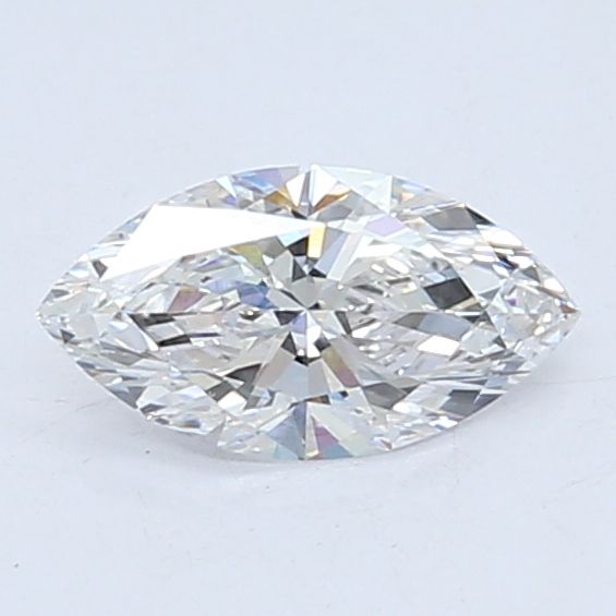 0.57 Carat Marquise Lab Diamond with  Cut Diamond in 14KT  view 1
