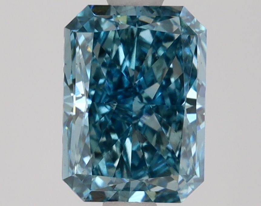 1.54 Carat Radiant Lab Diamond with  Cut Diamond in 14KT  view 1
