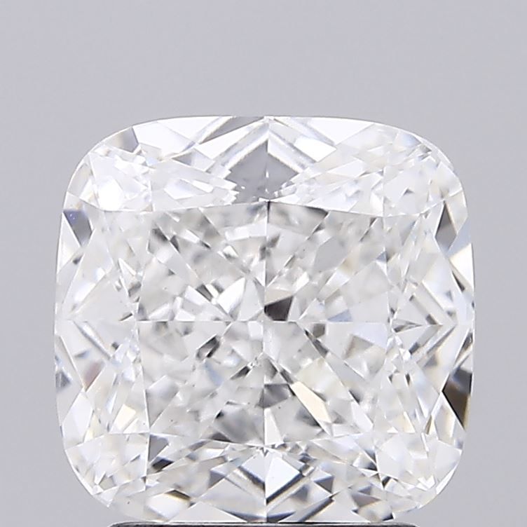 2.29 Carat Cushion Lab Diamond with  Cut Diamond in 14KT  view 1
