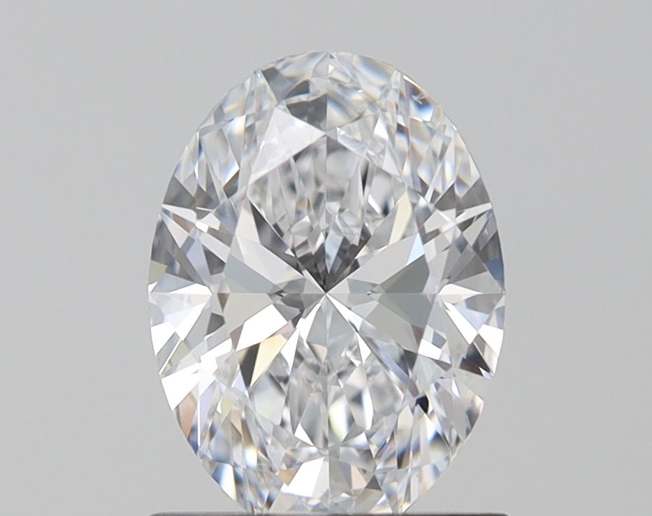 1.02 Carat Oval Lab Diamond with  Cut Diamond in 14KT  view 1
