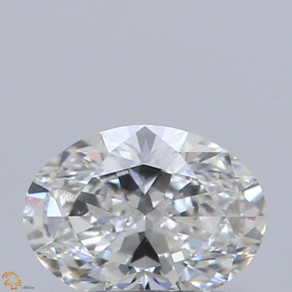0.53 Carat Oval Natural Diamond with  Cut Diamond in 14KT  view 1
