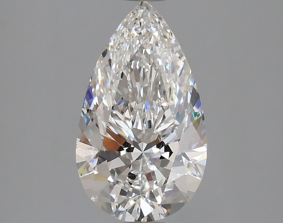 1.9 Carat Pear Lab Diamond with  Cut Diamond in 14KT  view 1
