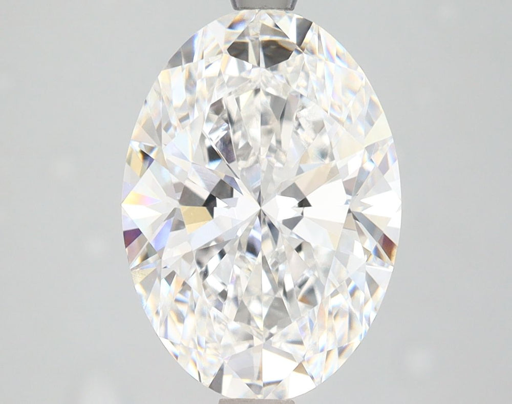 4.04 Carat Oval Lab Diamond with  Cut Diamond in 14KT  view 1
