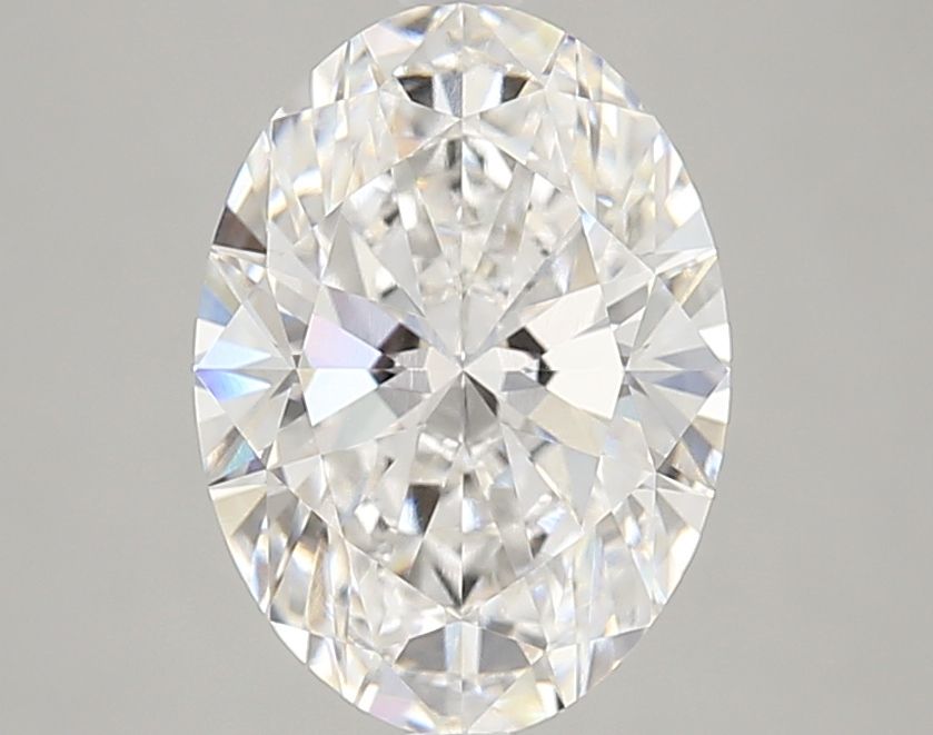 3.0 Carat Oval Lab Diamond with  Cut Diamond in 14KT  view 1
