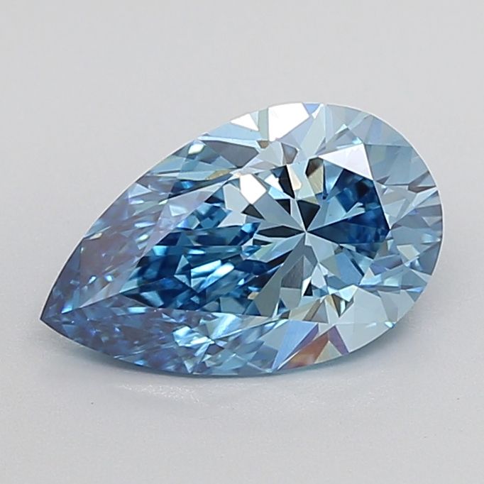 2.35 Carat Pear Lab Diamond with  Cut Diamond in 14KT  view 1
