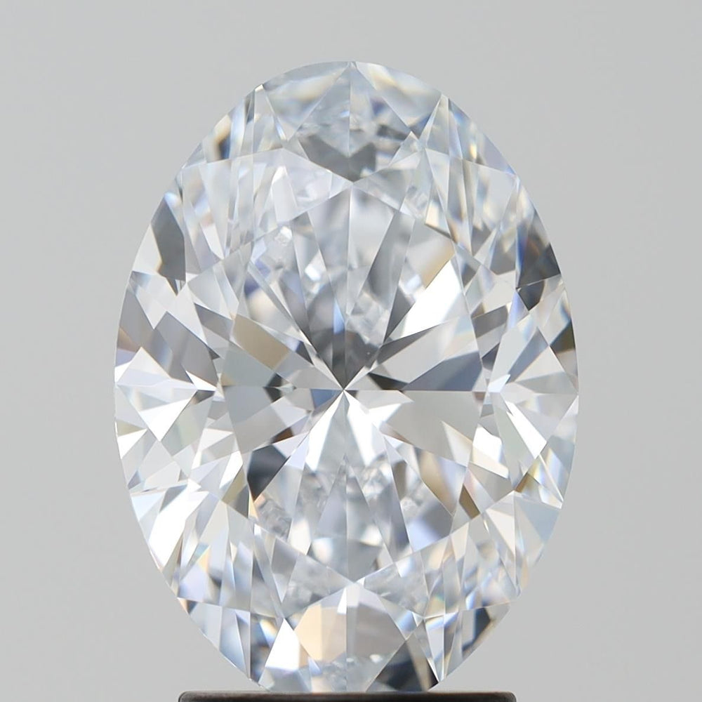 3.12 Carat Oval Lab Diamond with  Cut Diamond in 14KT  view 1
