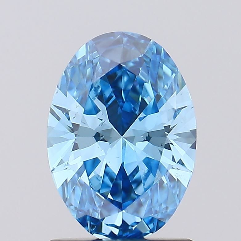 1.01 Carat Oval Lab Diamond with  Cut Diamond in 14KT  view 1
