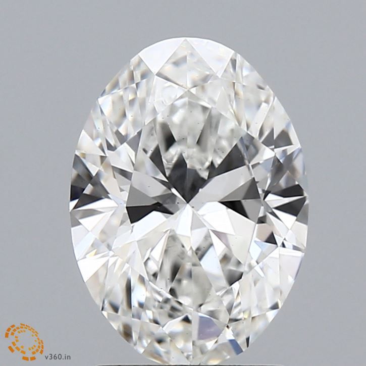 2.08 Carat Oval Lab Diamond with  Cut Diamond in 14KT  view 1
