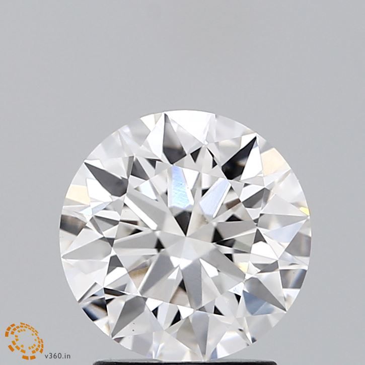 2.1 Carat Round Lab Diamond with  Cut Diamond in 14KT  view 1
