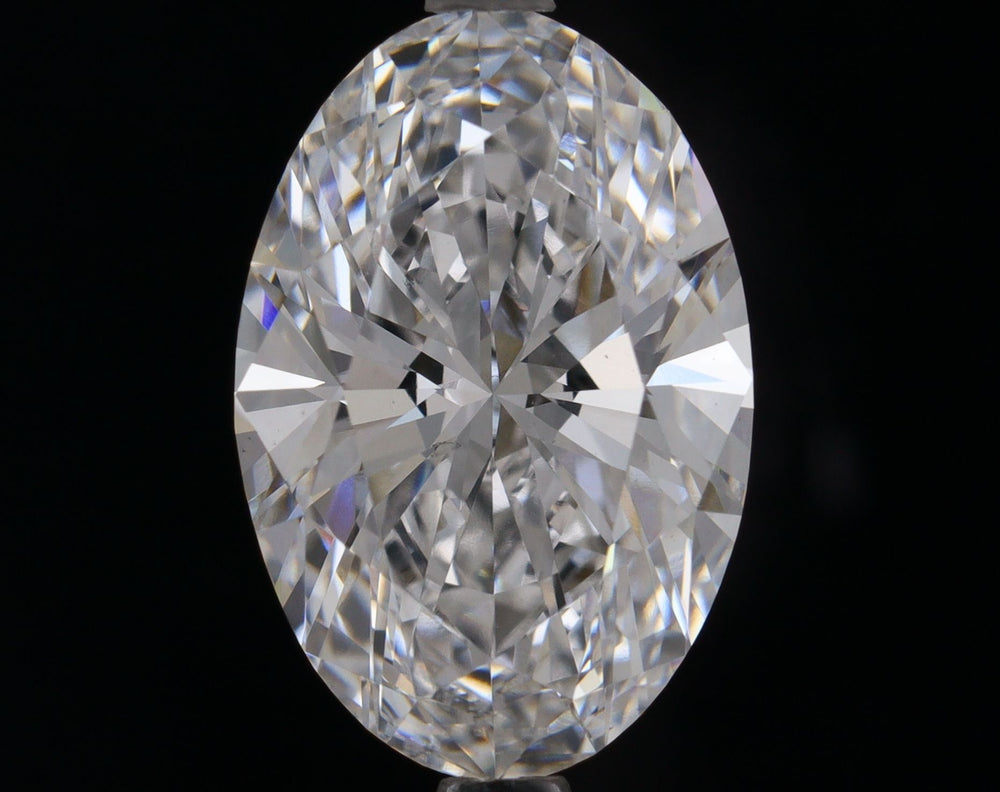 3.01 Carat Oval Lab Diamond with  Cut Diamond in 14KT  view 1
