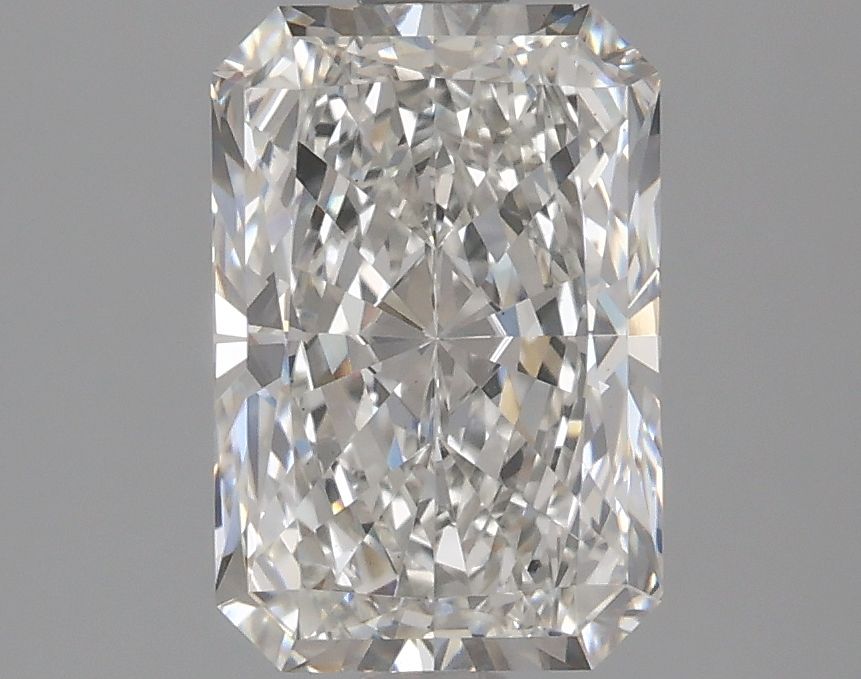 4.0 Carat Radiant Lab Diamond with  Cut Diamond in 14KT  view 1
