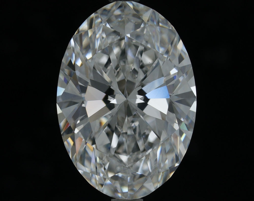 4.0 Carat Oval Lab Diamond with  Cut Diamond in 14KT  view 1
