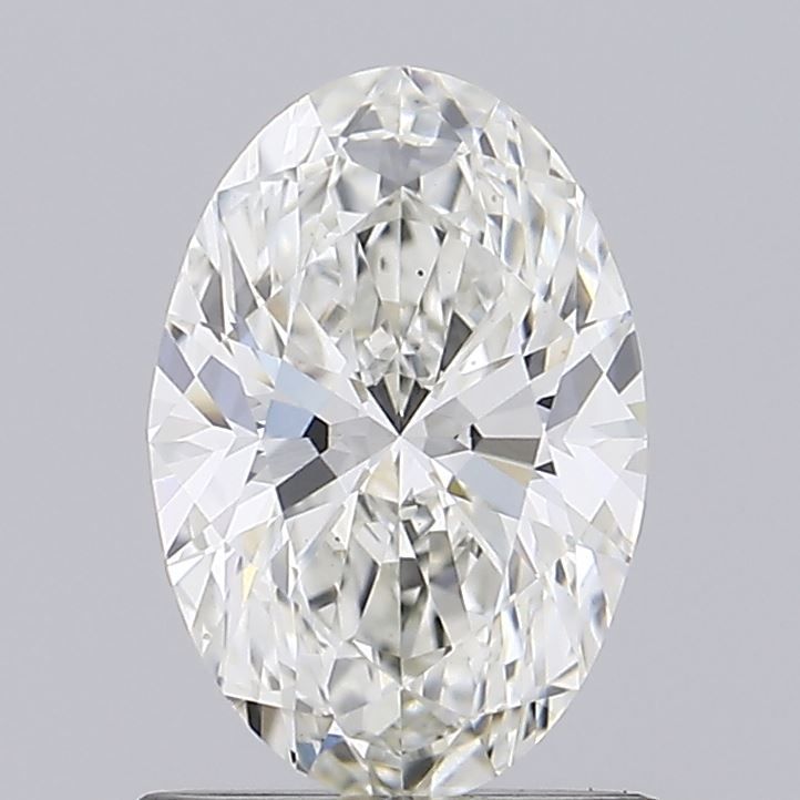 1.01 Carat Oval Lab Diamond with  Cut Diamond in 14KT  view 1
