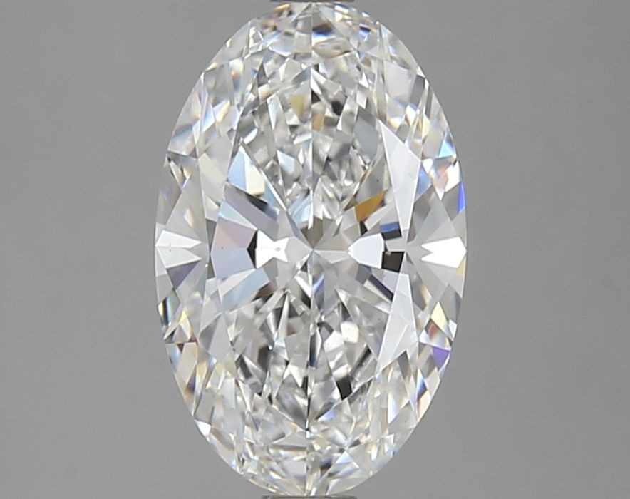 2.32 Carat Oval Lab Diamond with  Cut Diamond in 14KT  view 1

