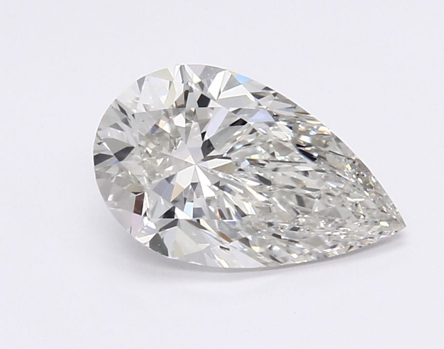 1.9 Carat Pear Lab Diamond with  Cut Diamond in 14KT  view 1
