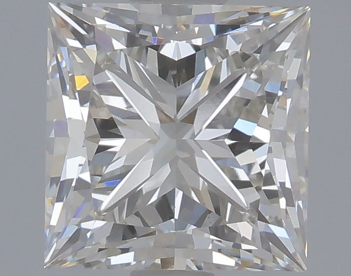 2.05 Carat Princess Lab Diamond with  Cut Diamond in 14KT  view 1
