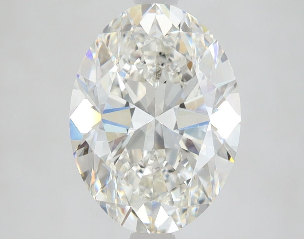 3.01 Carat Oval Lab Diamond with  Cut Diamond in 14KT  view 1
