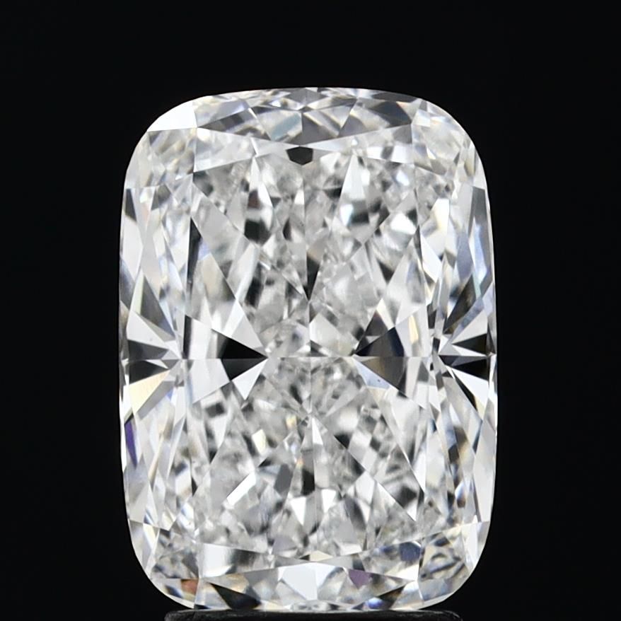 3.22 Carat Cushion Lab Diamond with  Cut Diamond in 14KT  view 1
