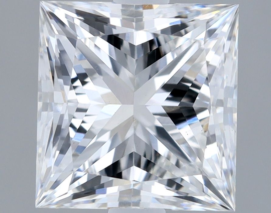 1.9 Carat Princess Lab Diamond with  Cut Diamond in 14KT  view 1
