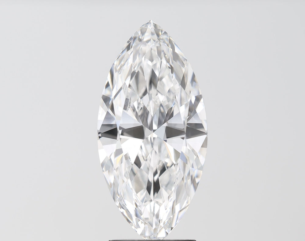 4.32 Carat Marquise Lab Diamond with  Cut Diamond in 14KT  view 1
