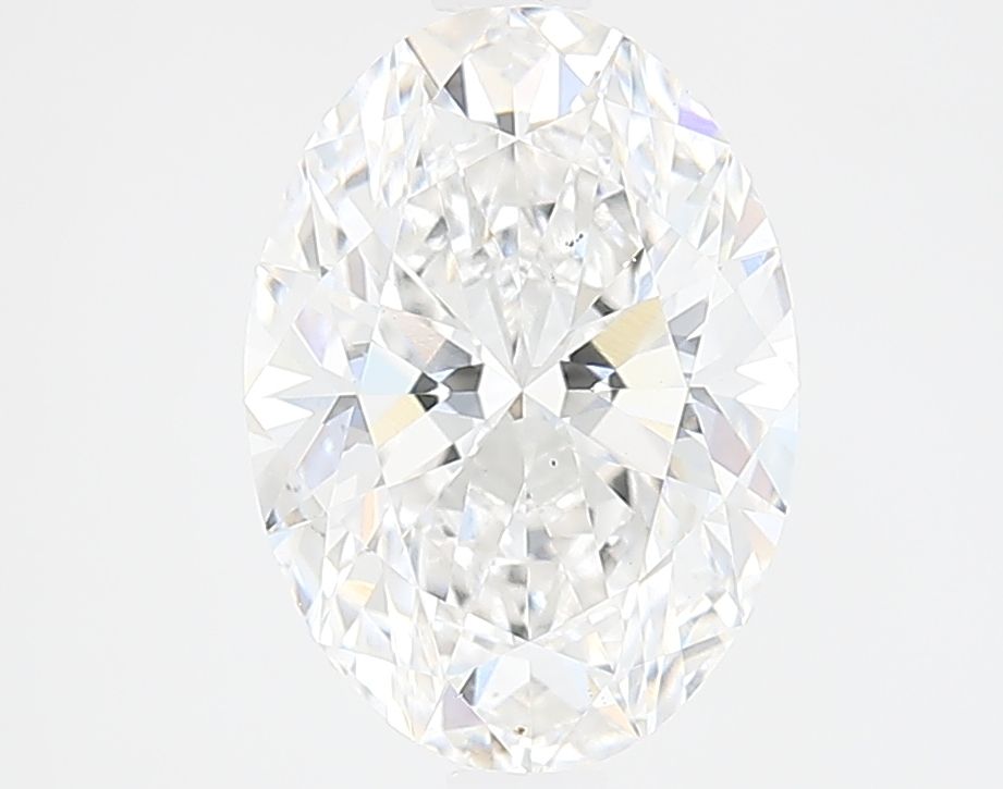 2.32 Carat Oval Lab Diamond with  Cut Diamond in 14KT  view 1
