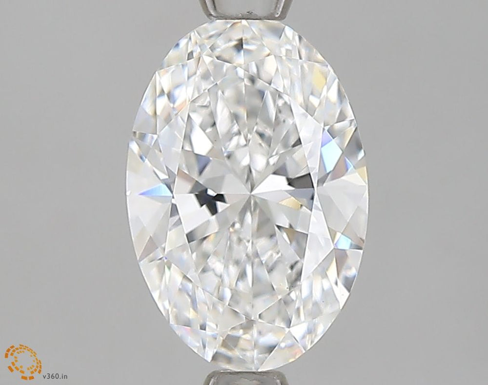 1.25 Carat Oval Lab Diamond with  Cut Diamond in 14KT  view 1
