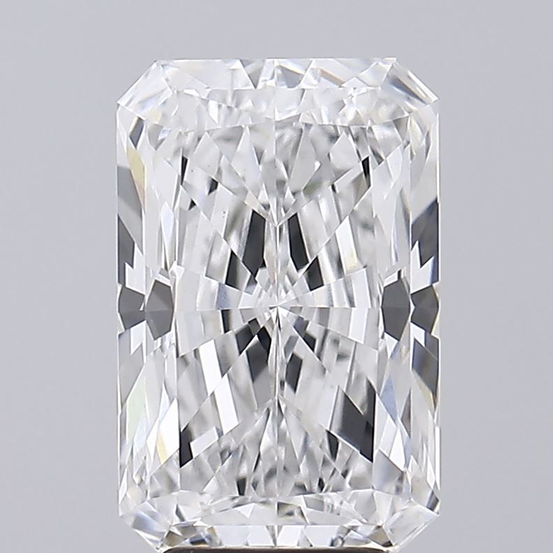 5.01 Carat Radiant Lab Diamond with  Cut Diamond in 14KT  view 1
