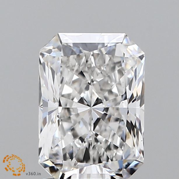 1.51 Carat Radiant Lab Diamond with  Cut Diamond in 14KT  view 1
