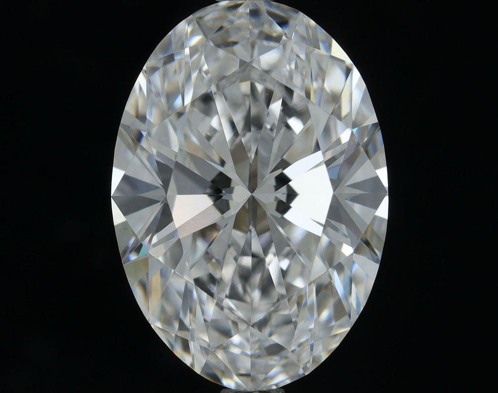 3.54 Carat Oval Lab Diamond with  Cut Diamond in 14KT  view 1
