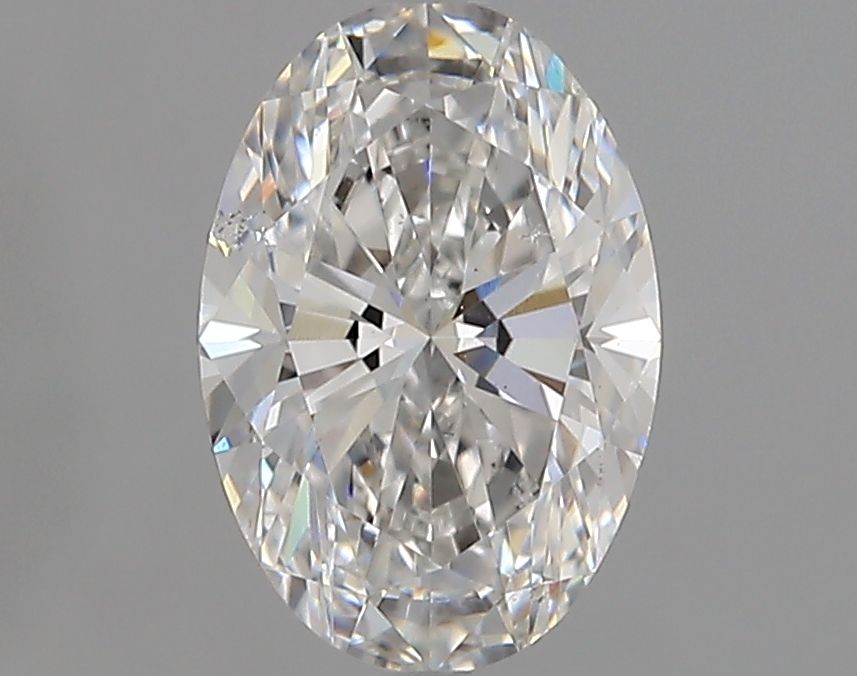 0.9 Carat Oval Natural Diamond with  Cut Diamond in 14KT  view 1
