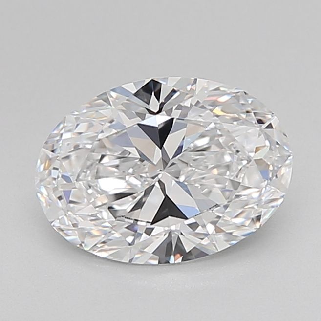 1.37 Carat Oval Lab Diamond with  Cut Diamond in 14KT  view 1
