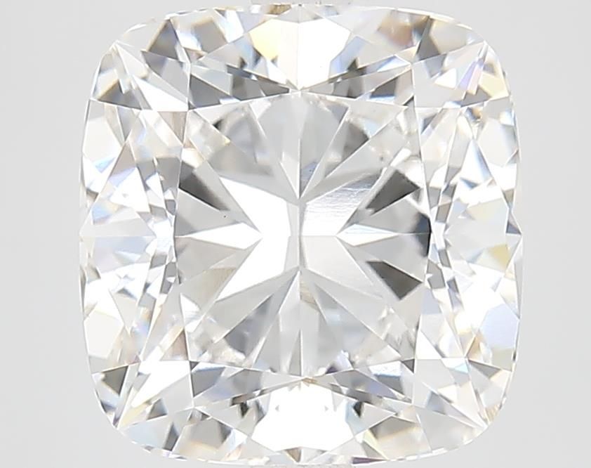 4.43 Carat Cushion Lab Diamond with  Cut Diamond in 14KT  view 1
