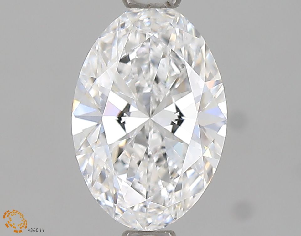 1.0 Carat Oval Lab Diamond with  Cut Diamond in 14KT  view 1
