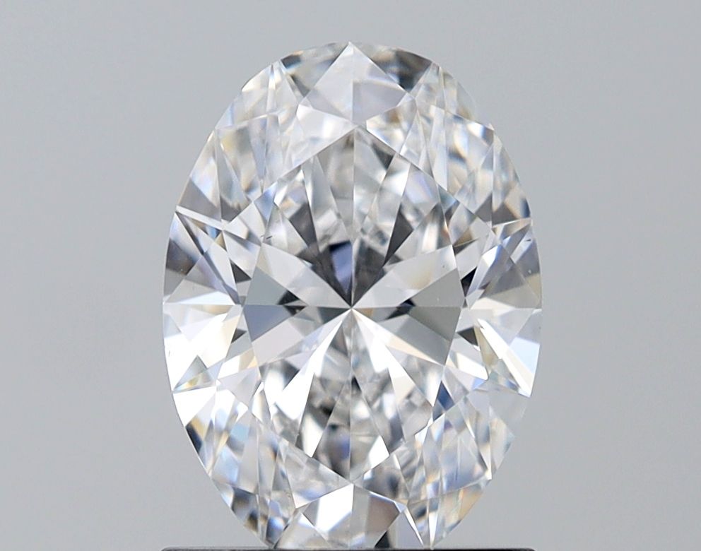 1.14 Carat Oval Lab Diamond with  Cut Diamond in 14KT  view 1
