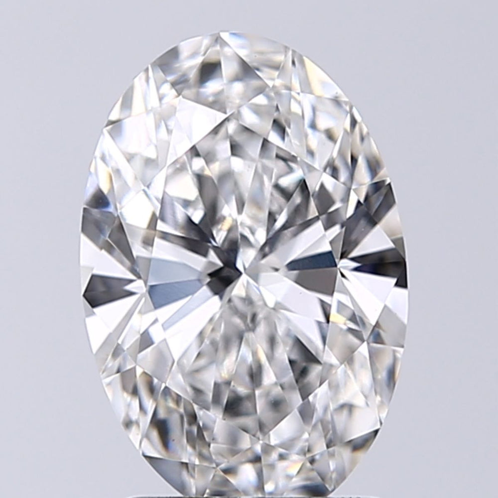 1.65 Carat Oval Lab Diamond with  Cut Diamond in 14KT  view 1
