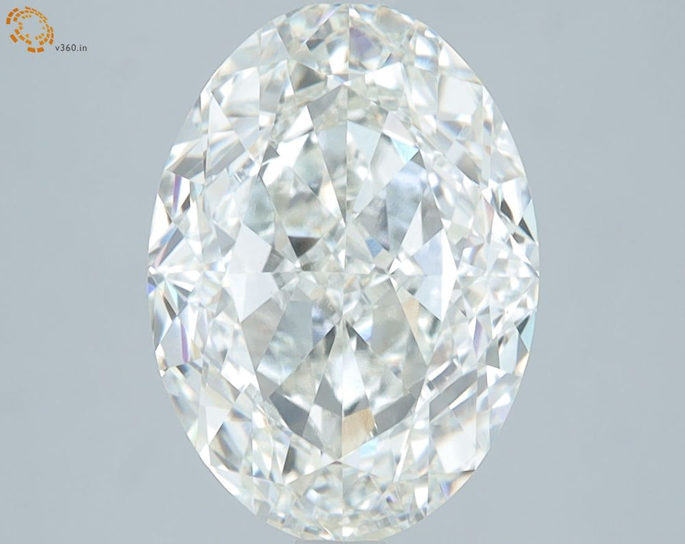 4.63 Carat Oval Lab Diamond with  Cut Diamond in 14KT  view 1

