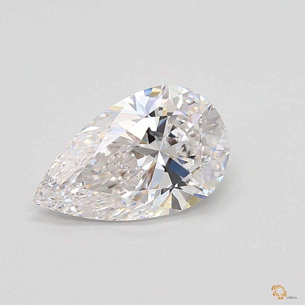 1.05 Carat Pear Lab Diamond with  Cut Diamond in 14KT  view 1
