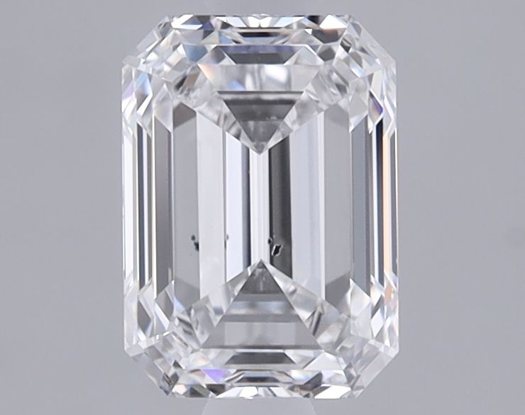 1.51 Carat Emerald Lab Diamond with  Cut Diamond in 14KT  view 1
