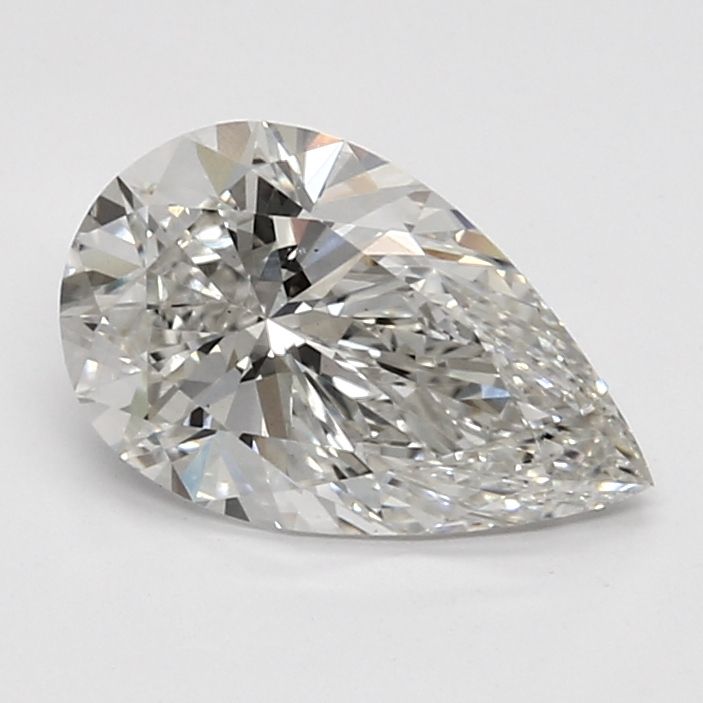 1.9 Carat Pear Lab Diamond with  Cut Diamond in 14KT  view 1
