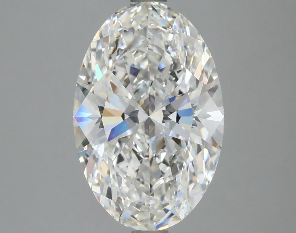 3.59 Carat Oval Lab Diamond with  Cut Diamond in 14KT  view 1
