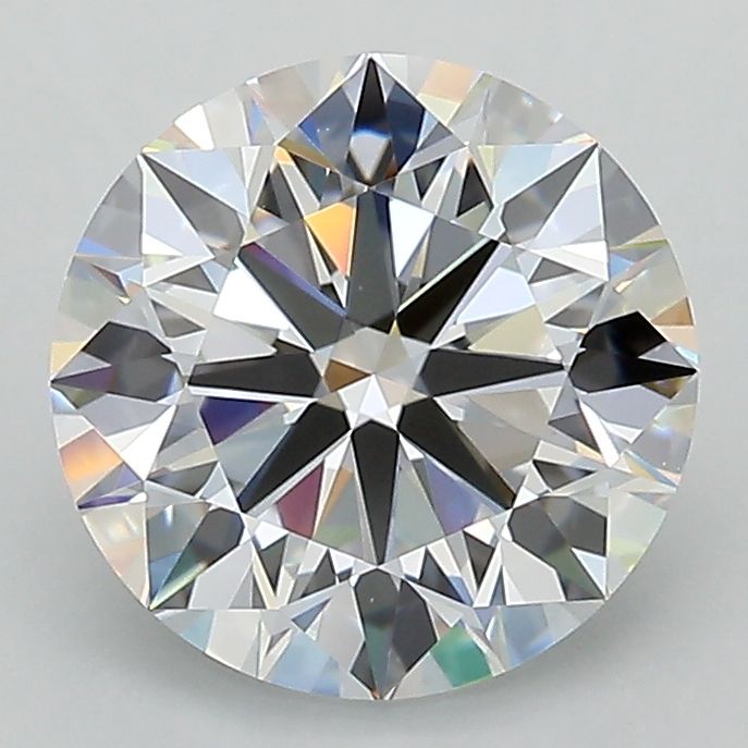 2.26 Carat Round Lab Diamond with  Cut Diamond in 14KT  view 1
