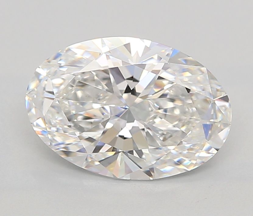 2.09 Carat Oval Lab Diamond with  Cut Diamond in 14KT  view 1
