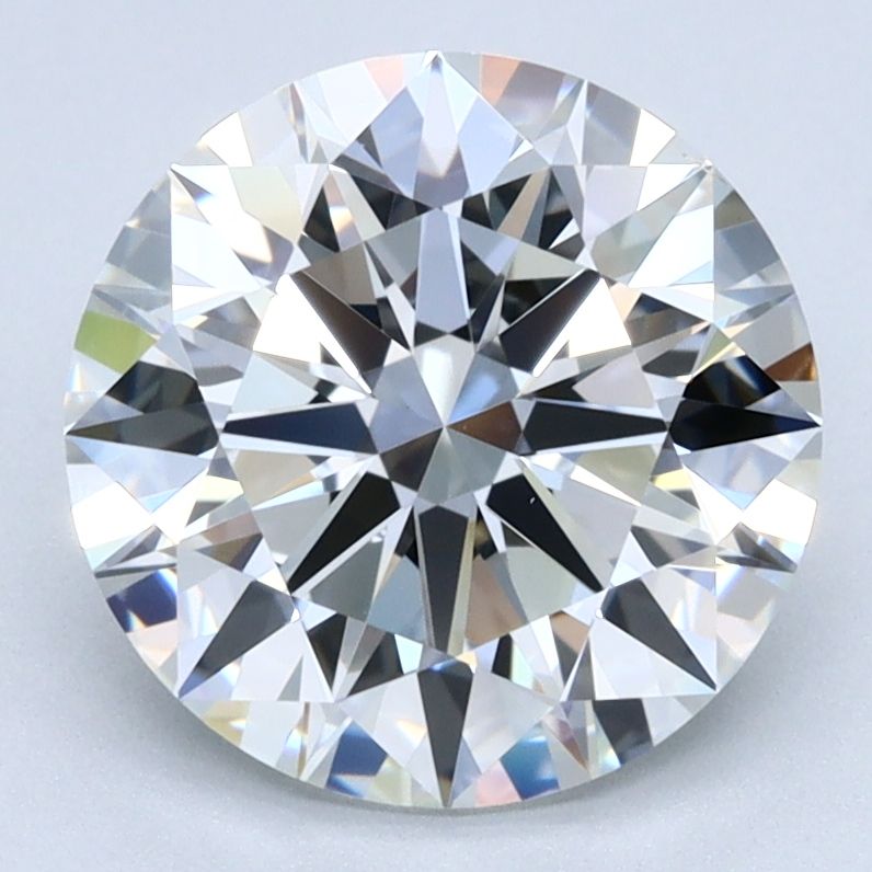 2.76 Carat Round Lab Diamond with  Cut Diamond in 14KT  view 1
