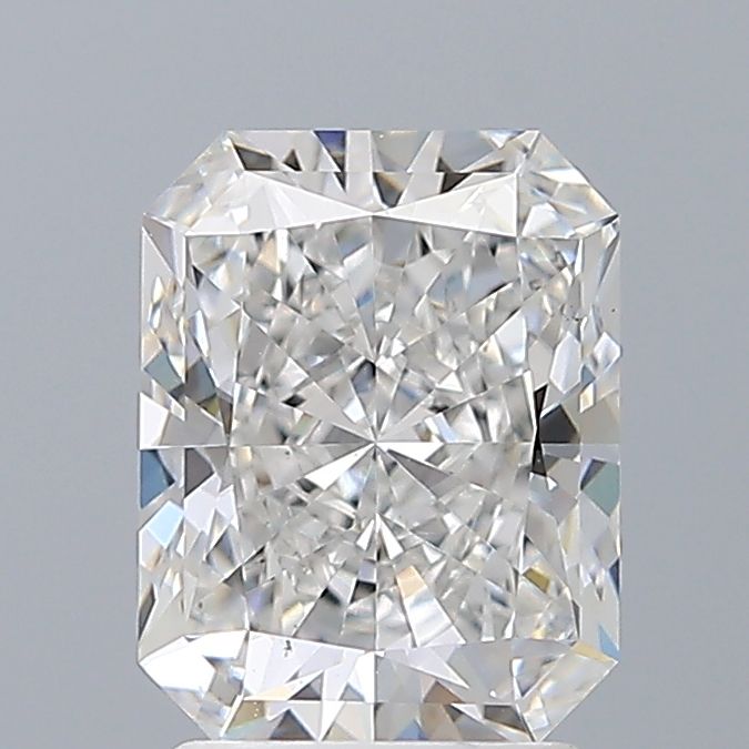2.04 Carat Radiant Lab Diamond with  Cut Diamond in 14KT  view 1
